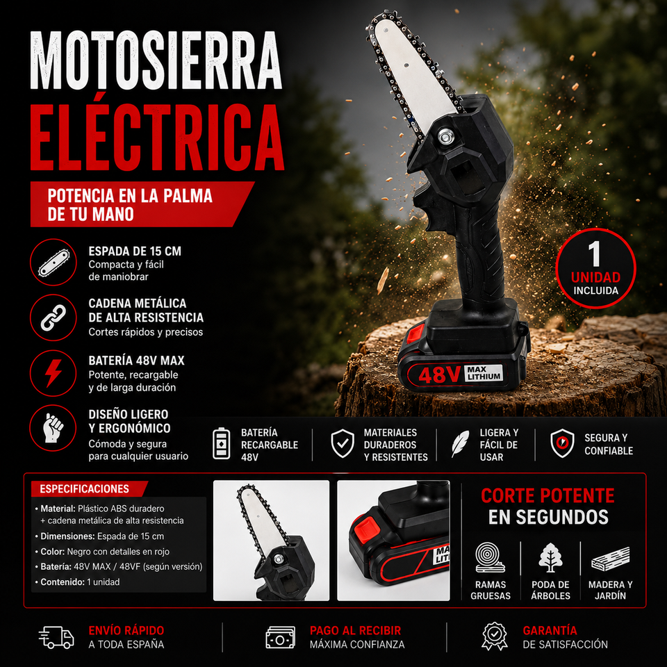 MetalCut™ | Motosierra Eléctrica 48V